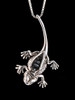 Winged Bearded Dragon Pendant in Silver