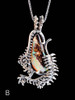 Fern Gully Pendant with Australian Opal in Silver - Option B