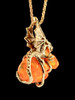 'Figment' Dragon Pendant with Mexican Fire Opal in 18K Gold