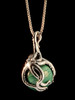 Octopus Pendant w/ Malachite Orb in Silver
