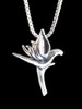 Jungle Jewel Bird of Paradise Charm in Silver