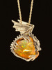 El Dorado Mexican Fire Opal Dragon in 18K Gold