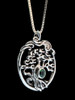 Cypress - Bonsai Tree Pendant with Green Topaz