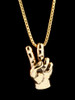 Peace Hand Sign Charm - 14k Gold