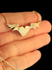 Winged Heart Necklace - 14k Gold