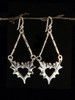 Phantom Heart Earrings - Sterling Silver