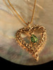 Tentacle Heart with Tourmaline - 14K Gold