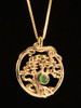 Bonsai Tree Pendant with Tsavorite - 14K Gold