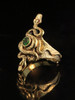 Alpha Omega Ring with Tsavorite - 14K gold 
