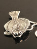 Flat Fish Halibut Pendant - Silver