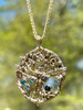 Circle of Life Tree Pendant with Gemstones - 14k Gold