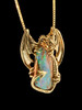 Devonian Opal Dragon Pendant - 18K Gold