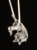 Unicorn Head Charm - Silver