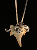 Shark Tooth Wave Pendant - Silver