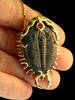 Colossal Spiked Trilobite with Fire Opal - 14k Gold