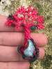 Original Wax Carving of Primeval Forest Tree Pendant #21 Australian Boulder Opal - Silver