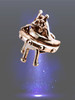 Peace Alien Flying Saucer Ear Cuff - Silver