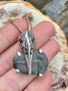 A - Raven Skull with Trilobite - Silver
