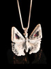 Jeweled Butterfly with Sugilite Wings - Silver 