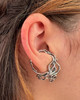 Silver Octopus Ear Hoop on Right Ear