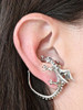 Dragon Whisperer Ear Cuff Hoop Silver