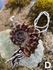 Spiky Fossilized Ammonite Nautilus Pendant