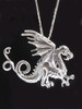 Renaissance Dragon Necklace - Silver