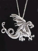 Renaissance Dragon Pendant - Silver