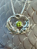 Koi Love Charm with Peridot - Silver