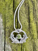 Koi Love Charm with Peridot - Silver