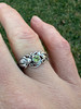 Koi Love Ring with Peridot - Sterling Silver