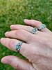 Koi Love Rings with Gemstones - Sterling Silver