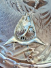 Reverse side - Shark Attack Jaws Pendant Man pictured with Anchor Chain - Silver