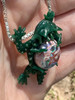 Treasure Back Horned Lizard Pendant - Mexican Matrix Opal - Silver Treasure Back Horned Lizard Pendant - Mexican Matrix Opal - Silver