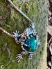 Horned Lizard with Chrysocolla - Silver