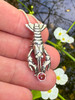 Crawfish Lobster Pendant with Mexican Fire Opal