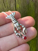 Crawfish Lobster Pendant with Mexican Fire Opal