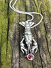 Crawfish Lobster Pendant with Mexican Fire Opal