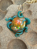 Alien Octopus Pendant with Mexican Fire Opal - Wax Original