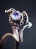 Curled Dragon Ring with Moonstone - Silver Curled Dragon Ring with Moonstone - Silver