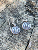 Silver Pumpkin Jack-O-Lantern Earrings