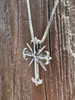 Gothic Cross Charm - Silver
