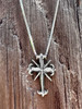 Gothic Cross Charm - Silver