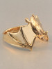 Classic Bat Ring with Ruby Eyes - 14k Gold