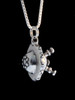 Alien Flying Saucer Charm - Silver