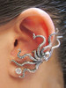 Octopus Ear Cuff in Silver