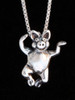 Hands Up Pig Charm - Sterling Silver