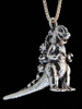 Godzilla Pendant - Silver