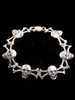 Skull and Cross Bone Choker - 10 Links in Silver