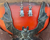 Sterling Silver Egyptian Magic Cat Earrings